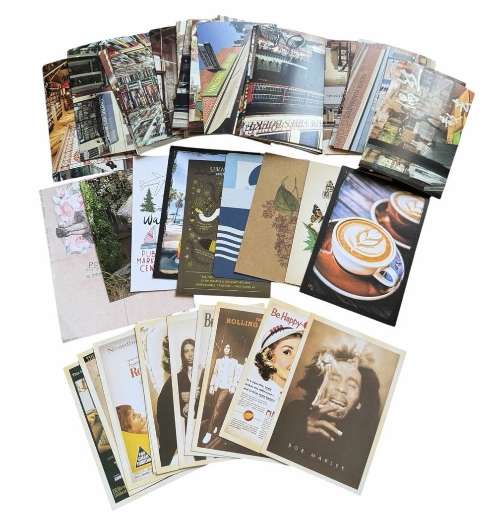 Large Mixed Postcard Lot Art Travel Bookstores Advertising Vintage Lot Of 55